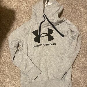 Under Armour Heather Gray Hoodie with Black Logo